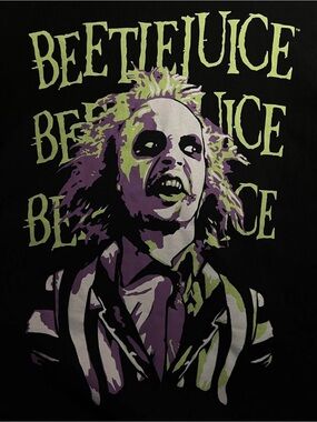 5 NWOT BEETLEJUICE SHORT SLEEVE HORROR TEE- LARGE #1